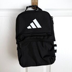 Adidas Santiago Lunch Bag Black White Insulated Cooler Tote School Sports Travel